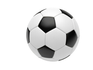 Obraz premium Black and white soccer ball isolated on transparent background