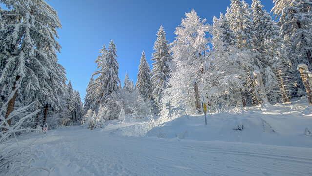 Winterlandschaft am Ochsenkopf im Fichtelgebirge