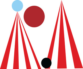 
Bright, colorful, cute circus-themed designs