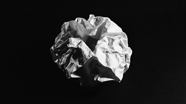 Crumpled white paper ball texture paper crumple ball wrinkle texture monochrome crumpled white paper sheet textured flat to ball