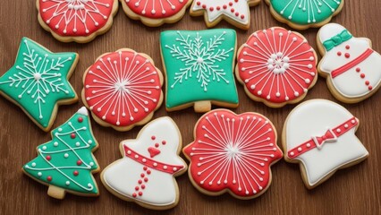 Colorful christmas cookies