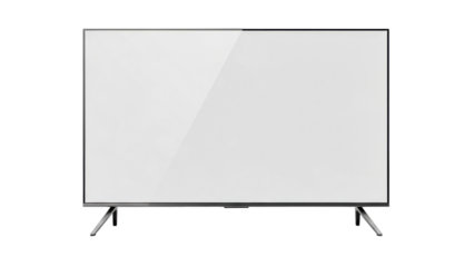Modern sleek large screen television with an elegant minimalist stand ideal for displaying diverse multimedia content, presentations, and entertainment in any contemporary setting