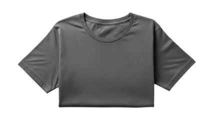 A comfortable short sleeve dark gray athletic tshirt for sportswear or casual clothing, perfect for ecommerce product listings and apparel advertising.