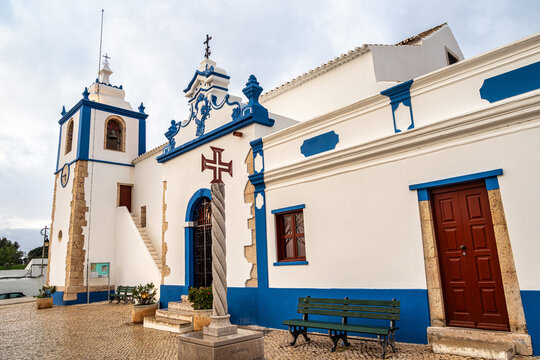 Exterior of the Divino Salvador church , Igreja do divino Salvador in Alvor, Algarve, Portugal
