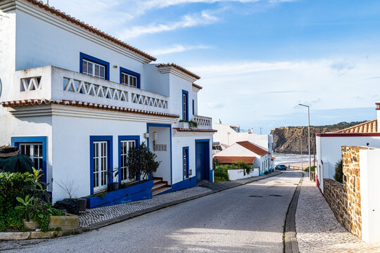 Street down to Beach in Odeceixe, Algarve, Portugal