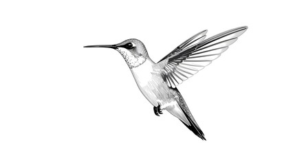 Fototapeta premium hummingbird on white background