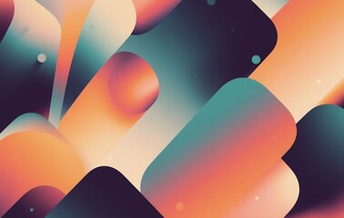 Luminous Dreamy Warm Multicolor Abstract Gradients with Rounded Layered Forms