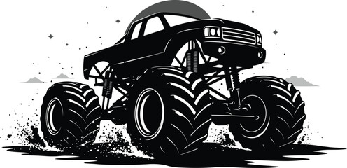 Bold Monster Truck Graphic for Off-Road Enthusiasts © Mohim