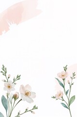 watercolor floral frame with pastel spring colors

