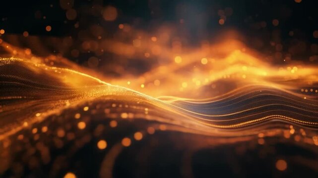Golden sparks and streams of light will emphasise the festive atmosphere of events or advertising as a spectacular backdrop.
