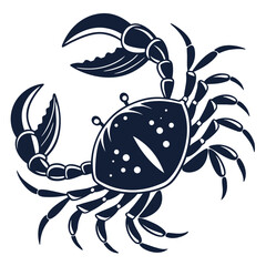 Playful crab silhouette with rounded, friendly shapes designed for kids content. Ideal for children&rsquo;s books, educational materials, apps, toys, stickers, and learning graphics. Simple silhouette