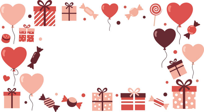 Create a collection of decorative gift box illustrations in multiple unique styles. Include square, rectangular, and round gift boxes with elegant ribbons and bows in varied shapes (classic bow, curle