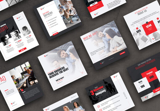 Business Consulting Social Media Post Layout Template