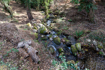 Obraz premium pools and river in Casavieja, Sierra de Gredos