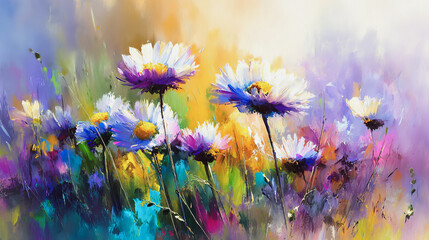 watercolor botanical Daisy flowers texture template background.Elegant wedding invitation card background . Minimal hand painted Design for wedding or Valentine's Day