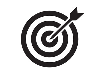 Goal target icon, Goal target solid Vector