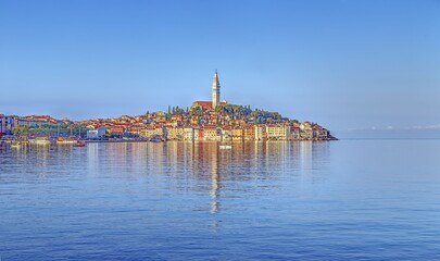 Rovinj old town evening panorama Croatia