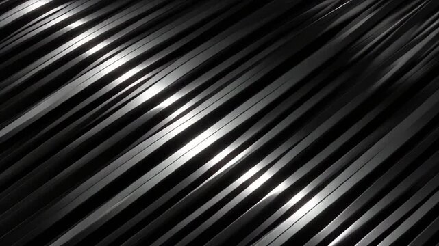 Abstract Metallic Stripes Background With Dynamic Light Reflection