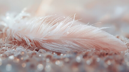 Softness and freshness, as concepts, are compared through the imagery of feathers and dew. Feathers embody qualities of lightness, comfort, and warmth, symbolizing softness. Dew represents freshness, 