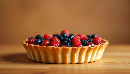 Close-up of berry cake