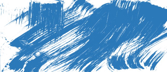 Dynamic diagonal blue brush stroke banner background. Hand drawn vector grainy brush stroke texture. Distress damaged edge vintage template with squiggle or expressive abstract bold smears.