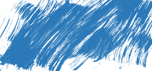 Dynamic diagonal blue brush stroke banner background. Hand drawn vector grainy brush stroke texture. Distress damaged edge vintage template with squiggle or expressive abstract bold smears.