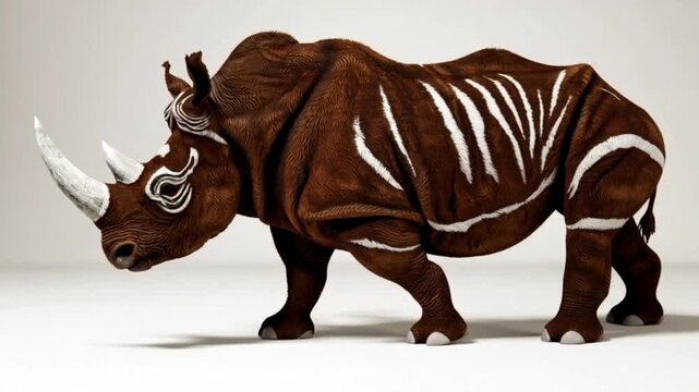 Wooly rhinoceros moving a little