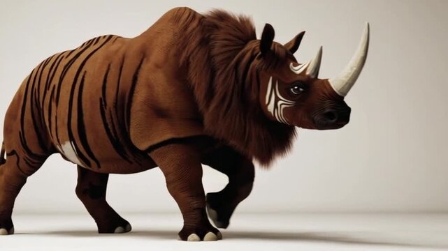 Wooly rhinoceros moving a little