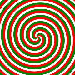 abstract spiral swirl pattern in red and green colors