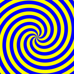 abstract blue and yellow spiral vortex swirl pattern