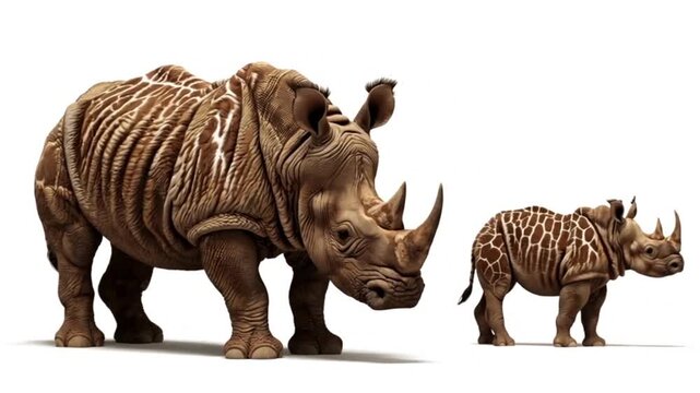 Wooly rhinoceros moving a little