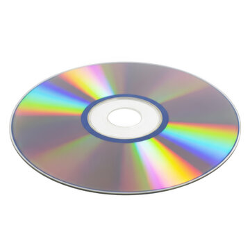 Colorful cd disc isolated on transparent background
