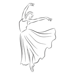 Traditional Dance Girls Pose Silhouette Icon &ndash; Cultural Dance, Performance, and Ethnic Art Vector EPS