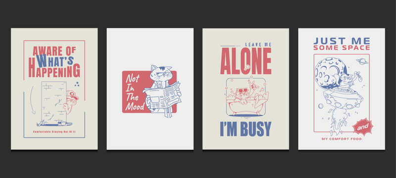 vintage style illustration poster with simple character design, suitable for wall art, decor, print, and t-shirt design, vector illustration