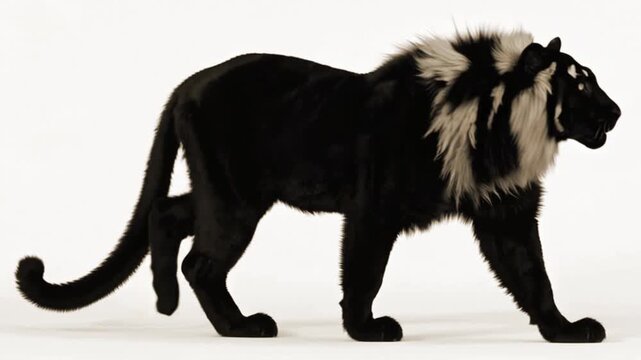 Black feline on a white background