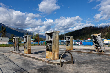 Old gas station destroyed by fire