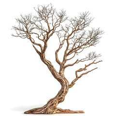 Fototapeta premium beautiful, brown, dead tree with branches on a transparent background