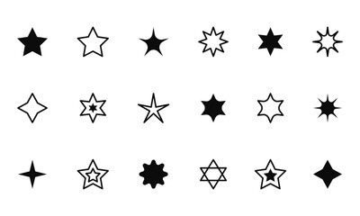 Fototapeta premium Stars icons set