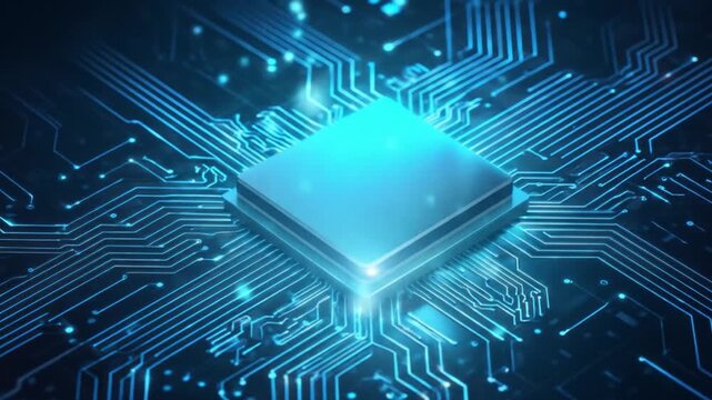 Abstract digital circuit board design with futuristic technology concept