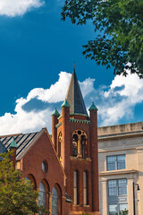First Presbyterian Church Columbarium exterior in Raleigh historic urban architecture