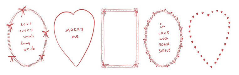 Decorative love frame collection