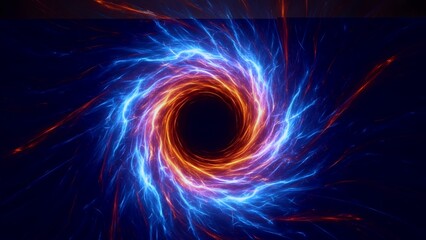 Interdimensional portal in spacetime dimension opening a passage abstract energetic background