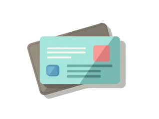 Modern ID Card IllustrationA clean, modern illustration of an identification card with a minimalist design, perfect for identity, verification, and office-related themes.illustration