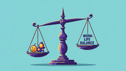 Abstract balance scale symbolizing work-life balance