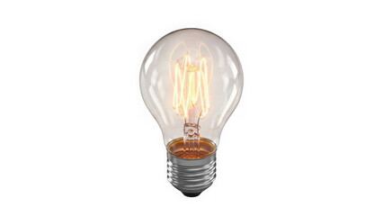 Brightly Lit Edison Bulb On Black Idea Innovation Concept