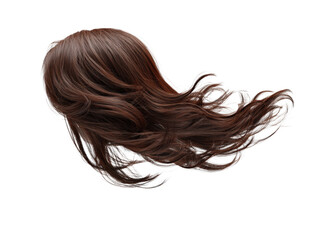 Fototapeta premium Floating Brown Hair on Grey Background 