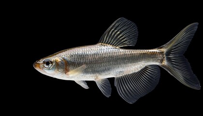 freshwater hillstream fish with shining reflective body transparent