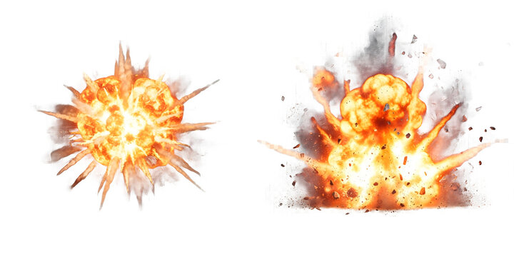 set of tow high power boom blast fire isolated on white background stock image file. PNG ...