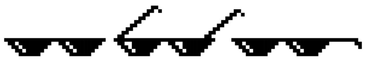 Fototapeta premium Pixel glasses set