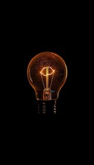 Vintage Bulb Radiating Warmth